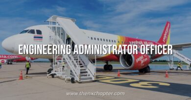 สายการบิน Thai Vietjet เปิดรับสมัครพนักงานตำแหน่ง Engineering Administrator Officer