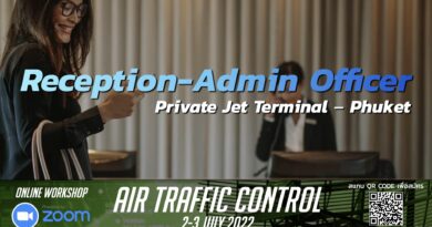 บริษัท Siam Land Flying เปิดรับสมัครตำแหน่ง Reception and Admin Officer ทำงานที่อาคาร Private Jet Terminal ภูเก็ต