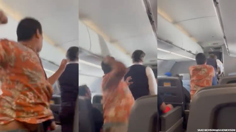 passenger punches an attendant during a flight from Mexico to Los Angeles