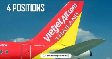 งานสายการบิน มาใหม่ สายการบิน Thai Vietjet เปิดรับสมัครพนักงาน 4 ตำแหน่ง 5 อัตรา รายละเอียดของแต่ละตำแหน่งดังนี้