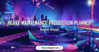 สายการบิน Bangkok Airways เปิดรับสมัครตำแหน่ง Heavy Maintenance Production Planner ขอ TOEIC 400 คะแนนขึ้นไป ทำงานที่ดอนเมือง