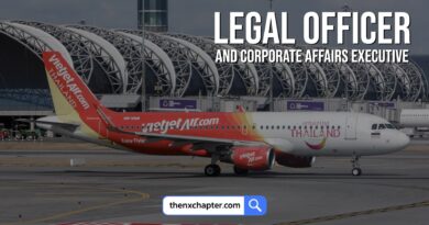 งานสายการบิน มาใหม่ สายการบิน Thai Vietjet เปิดรับสมัครตำแหน่ง Legal Officer และ Corporate Affairs Executive ทำงานที่สุวรรณภูมิ