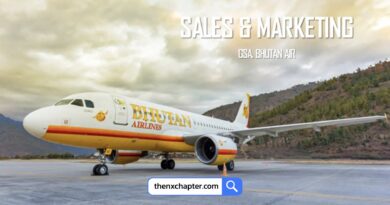 งานการบิน มาใหม่ บริษัท Sky Pacific ซึ่งเป็น GSA ให้กับสายการบิน Bhutan Air เปิดรับสมัครตำแหน่ง Sales & Marketing Executive