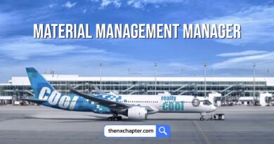 สายการบิน Really Cool Airlines เปิดรับสมัครตำแหน่ง Material Management Manager