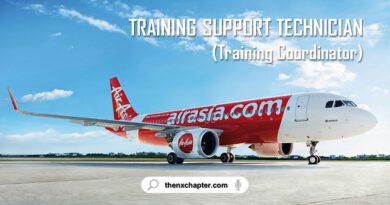 สายการบิน Thai AirAsia เปิดรับสมัครตำแหน่ง Training Support Technician (Training Coordinator)