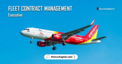 สายการบิน Thai Vietjet เปิดรับสมัครตำแหน่ง Fleet Contract Management Executive ทำงานที่สนามบินสุวรรณภูมิ