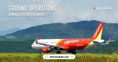สายการบิน Thai Vietjet เปิดรับสมัครตำแหน่ง Ground Operations Administrator (Training) ทำงานที่สนามบินสุวรรณภูมิ