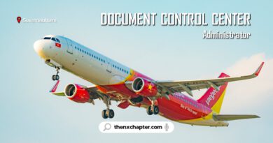 สายการบิน Thai Vietjet เปิดรับสมัครตำแหน่ง Document Control Center Administrator ทำงานที่สนามบินสุวรรณภูมิ