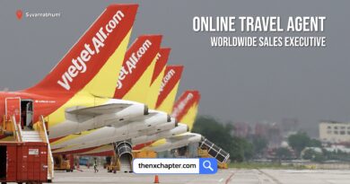 สายการบิน Thai Vietjet เปิดรับสมัครตำแหน่ง Online Travel Agent Worldwide Sales Executive ทำงานที่สนามบินสุวรรณภูมิ