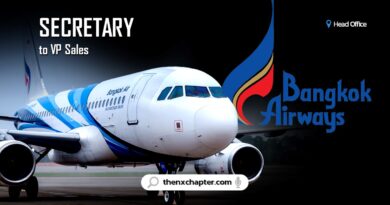 สายการบิน Bangkok Airways เปิดรับสมัครตำแหน่ง Secretary to VP Sales ขอ TOEIC 550+ ทำงานที่สำนักงานใหญ่