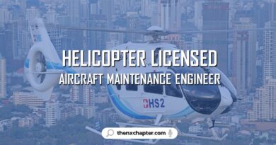 บริษัท Bangkok Helicopter Services (BHD) เปิดรับสมัครตำแหน่ง Helicopter Licensed Aircraft Maintenance Engineer (LAE) 2 ตำแหน่ง ขอ TOEIC 600 คะแนนขึ้นไป ฐานปฏิบัติงานตั้งอยู่ ที่ โรงซ่อมบำรุงอากาศยานการบินกรุงเทพ สนามบินดอนเมือง