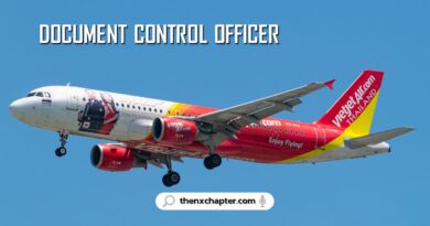 สายการบิน Thai Vietjet เปิดรับสมัครตำแหน่ง Document Control Officer วุฒิ ป.ตรี ขอ TOEIC 750 คะแนนขึ้นไป ทำงานที่สนามบินสุวรรณภูมิ