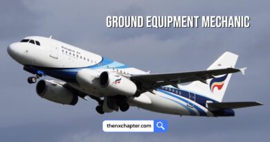 สายการบิน Bangkok Airways เปิดรับสมัครตำแหน่ง Ground Equipment Mechanic ทำงานที่สนามบินดอนเมือง ขอ TOEIC 350 คะแนนขึ้นไป