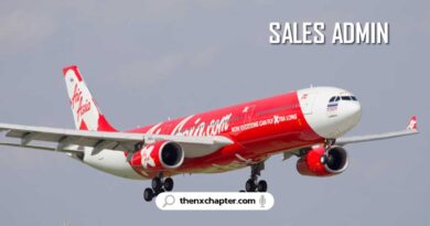 สายการบิน Thai AirAsia เปิดรับสมัครตำแหน่ง Sales Admin วุฒิป.ตรีบริหาร, Logistics หรือที่เกี่ยวข้อง เงินเดือน 20,000-32,000