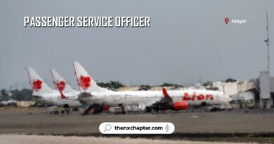 สายการบิน Thai Lion Air เปิดรับสมัครตำแหน่ง Passenger Service Officer อายุไม่เกิน 22-28 ปี ขอ TOEIC 500 คะแนนขึ้นไป ทำงานที่สนามบินหาดใหญ่