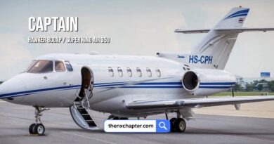 บริษัท Siam Land Flying เปิดรับสมัคร Captain ของเครื่องบินแบบ Hawker 800XP หรือ Super King Air 350 วุฒิป.ตรีการบินหรือที่เกี่ยวข้อง อายุไม่เกิน 50 ปี ทำงานที่สนามบินดอนเมือง
