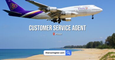 การบินไทย Thai Airways เปิดรับสมัครตำแหน่ง Customer Service Agent กลุ่มงานบริการและควบคุมสถานีภูมิภาค วุฒิ ป.ตรี ทุกสาขา รับ 17 อัตรา ขอ TOEIC 500 คะแนนขึ้นไป ทำงานที่สนามบินภูเก็ต ปิดรับ 7 สิงหาคม
