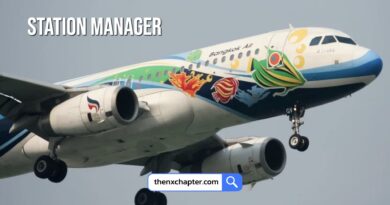สายการบิน Bangkok Airways เปิดรับสมัครตำแหน่ง Station Manager วุฒิ ป.ตรี การจัดการด้านการบิน, บริหาร, หรืออื่นๆที่เกี่ยวข้อง หากมีวุฒิ ป.โท จะพิจารณาเป็นพิเศษ ขอ TOEIC 650 คะแนนขึ้นไป บริษัทจะแจ้งสถานที่ทำงานให้ทราบอีกครั้ง