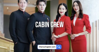 สายการบิน Thai AirAsia เปิดรับสมัคร Cabin Crew เบสดอนเมือง วุฒิ ป.ตรี ทุกสาขา อายุไม่เกิน 28 สำหรับผู้ที่ไม่เคยมีประสบการณ์ และอายุไม่เกิน 35 สำหรับ Experienced Crew ขอ TOEIC 650 คะแนนขึ้นไป สมัครได้ถึง 10 พฤศจิกายน