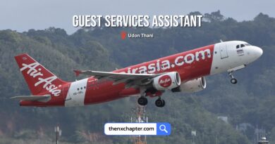 สายการบิน Thai AirAsia เปิดรับสมัครตำแหน่ง Guest Services Assistant วุฒิ ป.ตรี ทุกสาขา มีประสบการณ์งานบริการลูกค้าหรืองานกราวด์ ทำงานที่สนามบินอุดรธานี