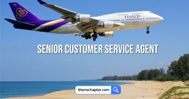 การบินไทย Thai Airways เปิดรับสมัครตำแหน่ง Senior Customer Service Agent กลุ่มงานบริการและควบคุมสถานีภูมิภาค รับ 19 อัตรา วุฒิ ป.ตรี ทุกสาขา ขอ TOEIC 600 คะแนนขึ้นไป ทำงานที่สนามบินภูเก็ต สมัครได้ถึง 8 พฤศจิกายน