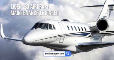 บริษัทกรุงเทพเฮลิคอปเตอร์ เซอร์วิสเซส จำกัด หรือ Bangkok Helicopter Services เปิดรับสมัครตำแหน่ง Licensed Aircraft Maintenance Engineer (LAE for Cessna Citation 750) รับ 2 อัตรา ถือใบอนุญาต Aircraft Maintenance Engineer Type II (CAAT B1.1) C750 endorsement มีประสบการณ์อย่างน้อย 5 ปีกับเครื่อง Twin-Turbine ขอ TOEIC 600 คะแนนขึ้นไป ทำงานที่สนามบินดอนเมือง