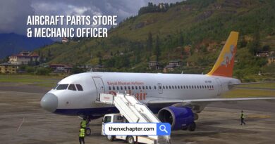 Bhutan Airlines เปิดรับสมัครตำแหน่ง Aircraft Parts Store & Mechanic Officer วุฒิ ปวส.-ป.ตรี สาขาการบิน, Logistics, Store Management หรือที่เกี่ยวข้อง ขอ TOEIC 500 คะแนนขึ้นไป สามารถทำงานเป็นกะได้ ยินดีต้อนรับเด็กจบใหม่ ทำงานที่สนามบินสุวรรณภูมิ