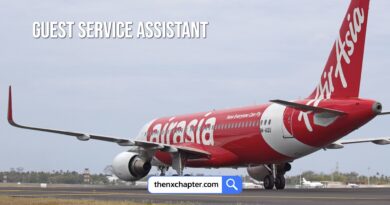 สายการบิน Thai AirAsia เปิดรับสมัครตำแหน่ง Guest Services Assistant พูด-เขียนภาษาอังกฤษและบาฮาซามาเลเซีย (หรือภาษาท้องถิ่นที่ทำงาน) ได้คล่อง สื่อสารดี เข้ากับคนง่าย ทำงานเป็นกะได้ ทำงานที่สนามบินเชียงราย