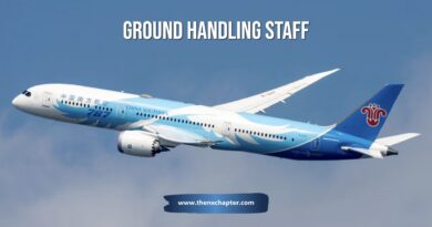 China Southern Airlines เปิดรับสมัครตำแหน่ง Ground Handling Staff พนักงานภาคพื้น รวม 3 อัตรา (Chinese Speaking 2 อัตรา และ English Speaking 1 อัตรา) วุฒิ ป.ตรี ทุกสาขา สื่อสารภาษาจีนและอังกฤษได้ ไม่มีประสบการณ์ก็สมัครได้ ทำงานที่สนามบินสุวรรณภูมิ