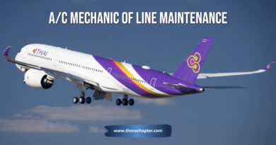 การบินไทย Thai Airways เปิดรับสมัครตำแหน่ง A/C Mechanic 1 (Contract) of Line Maintenance Customer Group กลุ่มงานปฏิบัติการซ่อมบำรุงอากาศยานลานจอดการบินไทยและสายการบินลูกค้า ฝ่ายปฏิบัติการซ่อมบำรุงอากาศยานลานจอด สัญญา 3 ปี รับ 41 อัตรา วุฒิ ปวส.-อนุปริญญา ขอ TOEIC 350 คะแนนขึ้นไป สมัครได้ถึง 17 กุมภาพันธ์