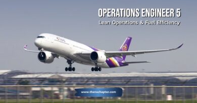 การบินไทย Thai Airways เปิดรับสมัครตำแหน่ง Operations Engineer 5 of Lean Operations & Fuel Efficiency ฝ่ายพัฒนาประสิทธิภาพการปฏิบัติการเเละการจัดการเชื้อเพลิง รับ 1 อัตรา วุฒิ ป.ตรี วิศวกรรมเครื่องกล, สาขาวิศวกรรมอากาศยาน, สาขาวิศวกรรมไฟฟ้า, สาขาวิศวกรรมอุตสาหการ, สาขาวิศวกรรมคอมพิวเตอร์ หรือสาขาอื่น ๆ ที่เกี่ยวข้อง ขอ TOEIC 600 คะแนนขึ้นไป ทำงานที่สำนักงานใหญ่ สมัครได้ถึง 21 กุมภาพันธ์