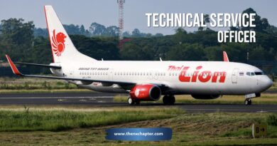 สายการบิน Thai Lion Air เปิดรับสมัครตำแหน่ง Technical Service Officer วุฒิ ป.ตรี Aviation, Airline Management, Engineering หรือที่เกี่ยวข้อง หากมีประสบการณ์ทำงานด้านการบิน 1-2 ปีจะพิจารณาเป็นพิเศษ ขอ TOEIC 550 คะแนนขึ้นไป