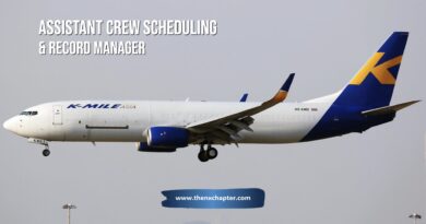 K-Mile รับสมัครตำแหน่ง Assistant Crew Scheduling and Record Manager วุฒิ ป.ตรี Aviation Management, บริหารธุรกิจ หรือที่เกี่ยวข้อง มีประสบการณ์อย่างน้อย 6 ปี งาน Crew Scheduling, Rostering หรือที่เกี่ยวข้องกับงาน Operation ถ้าสามารถใช้งานโปรแกรม Crew Rostering อย่าง Leon, AIMS, Jeppesen ได้ จะพิจารณาเป็นพิเศษ ทำงานที่สนามบินสุวรรณภูมิ