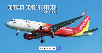 สายการบิน Thai Vietjet เปิดรับสมัครตำแหน่ง Contact Center Officer (Non-Voice) วุฒิ ป.ตรี สาขาที่เกี่ยวข้อง ขอ TOEIC 550 คะแนนขึ้นไป ไม่ต้องรับสาย คอยตอบอีเมลและแก้ปัญหาให้ลูกค้า ทำงานที่สนามบินสุวรรณภูมิ